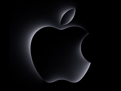 The Apple logo on a black background