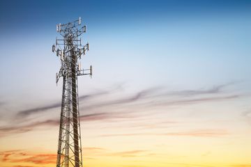 Cellular Tower against a sunset