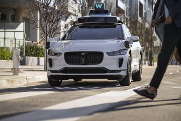 Waymo's autonomously driven Jaguar I-PACE electric SUV.