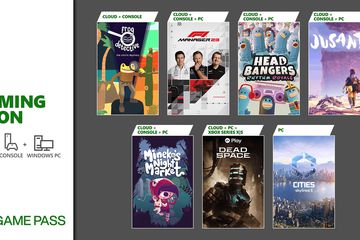 Grid with all seven games coming to Xbox Game Pass in October