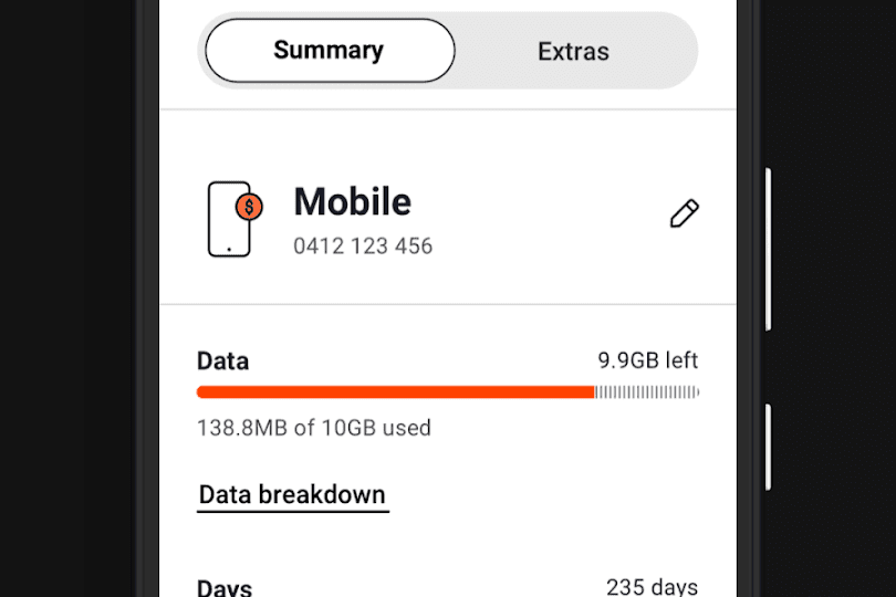 Data usage in the Boost Mobile app