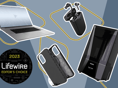 Various tech gifts as chosen by Lifewire editors, including Razer Blade 18, BodyGuardz iPhone 14 heat case, Urbanista Phoenix earbuds, and Elegoo Saturn 3 Ultra